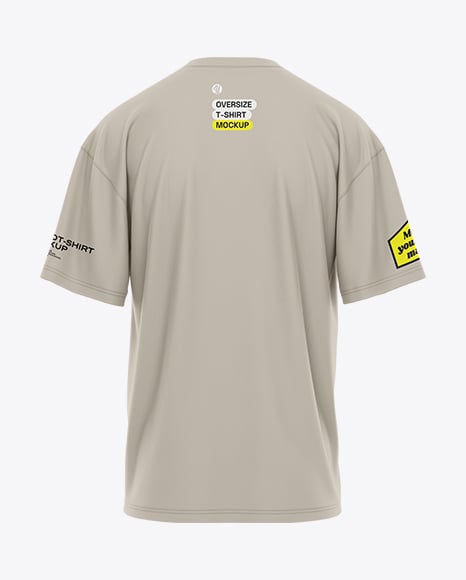 Men's Drop Shoulder Oversized T-Shirt Mockup