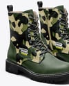 Pair of Women's Combat Boots Mockup