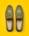 Pair of Suede Moccasins Mockup