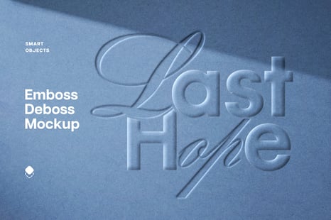 Pressed Paper Debossing & Embossing Mockup - Layer styles