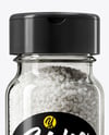 Glass Jar with Coarse Sea Salt Mockup