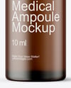 Frosted Amber Glass Medical Ampoule Mockup