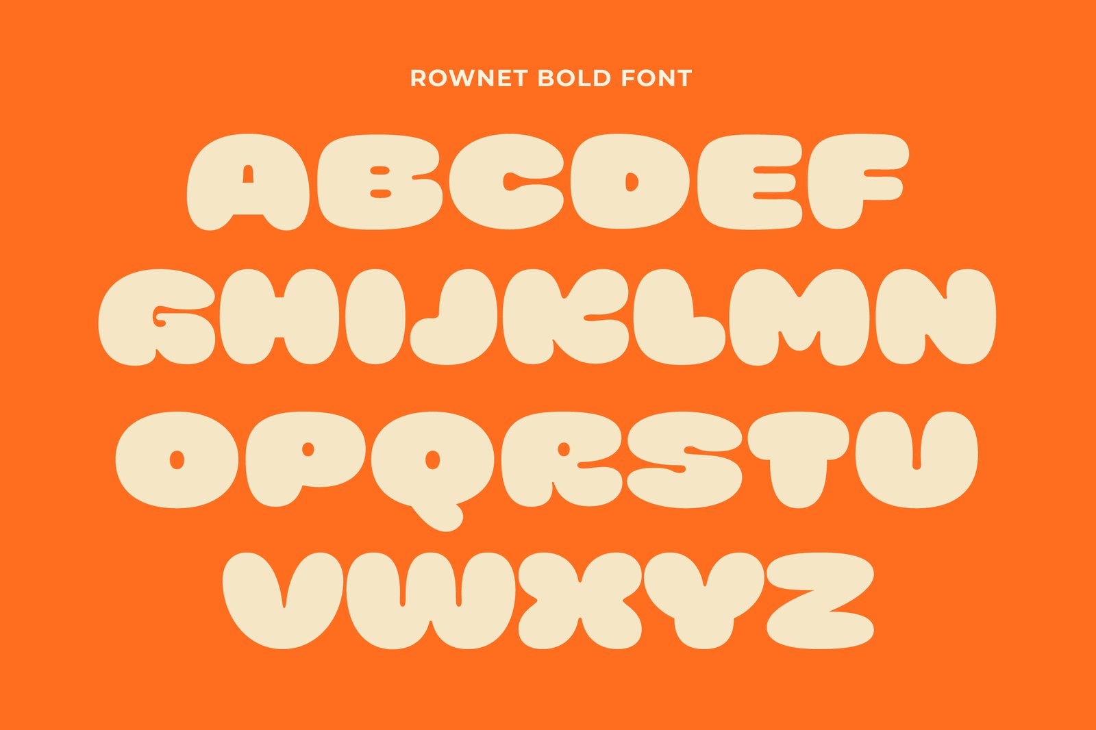 Rownet - Rounded Bold Font