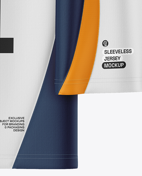 Training Sleeveless Jerseys Hanging in a Studio Mockup