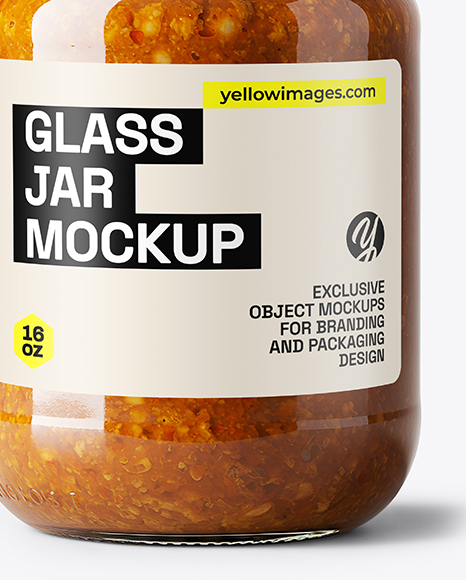 Glass Jar with Meat Ragu Mockup