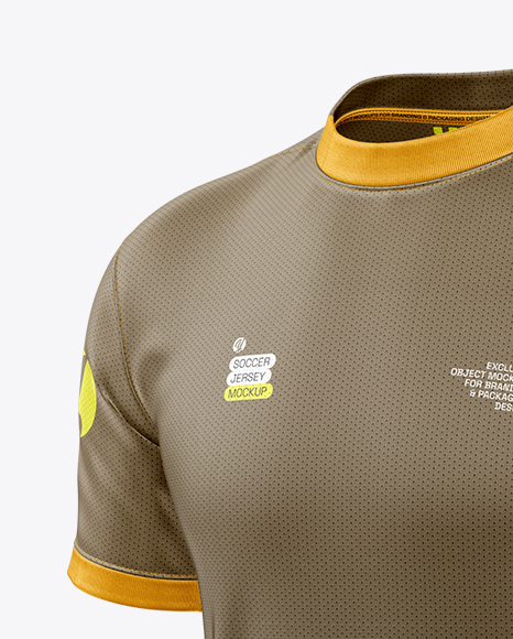 Round Collar Soccer Jersey Mockup