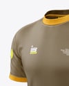 Round Collar Soccer Jersey Mockup