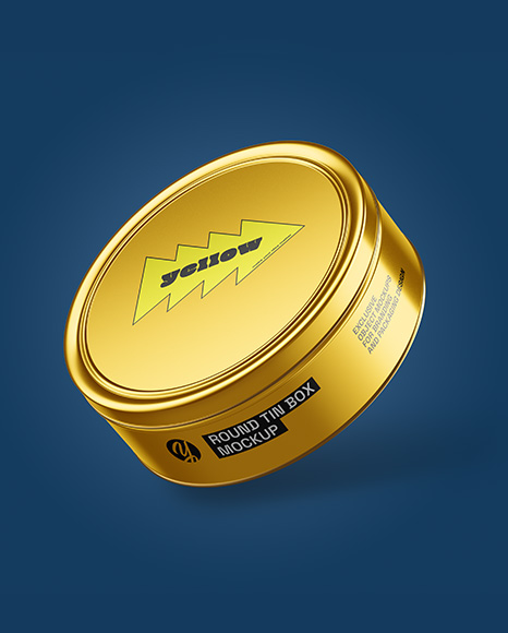 Round Tin Box Mockup