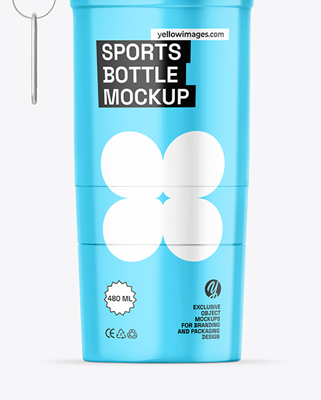 Glossy Sports Bottle Mockup