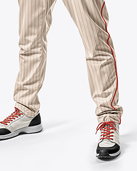 Man Wearing a Full Baseball Kit with Pitcher's Glove Mockup