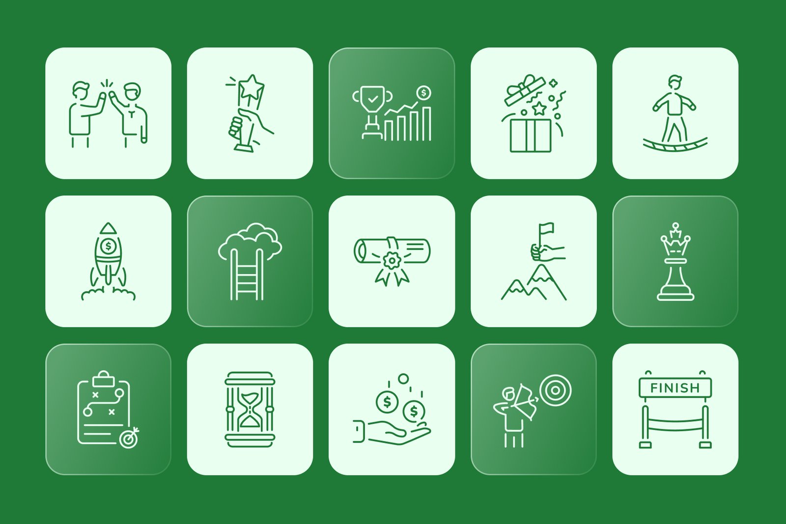 Success Icon Art Set