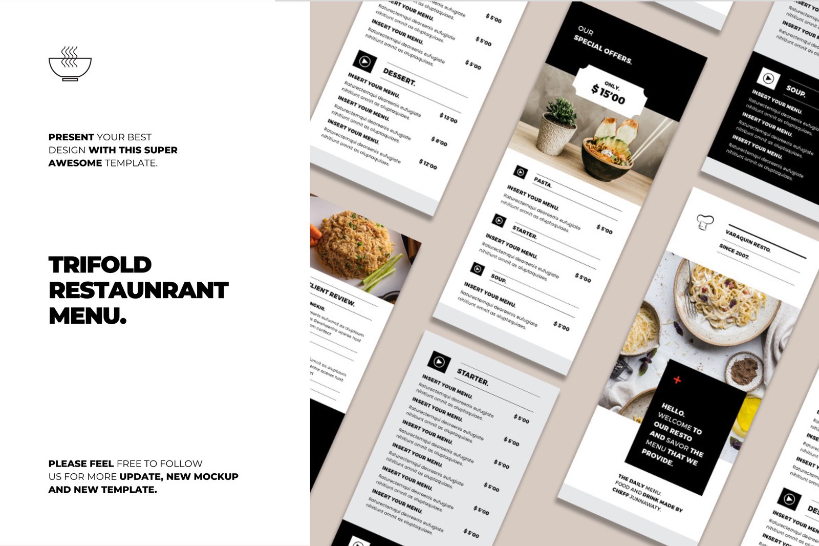Trifold Restaurant Menu