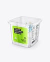 Clear Plastic Food Container Mockup