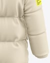 Men's Long Down Jacket Mockup - Back view