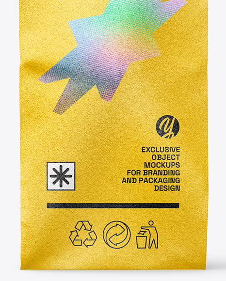 Kraft Paper Bag with Hot Dog Mockup
