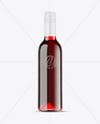 Clear Glass Red Wine Bottle Mockup