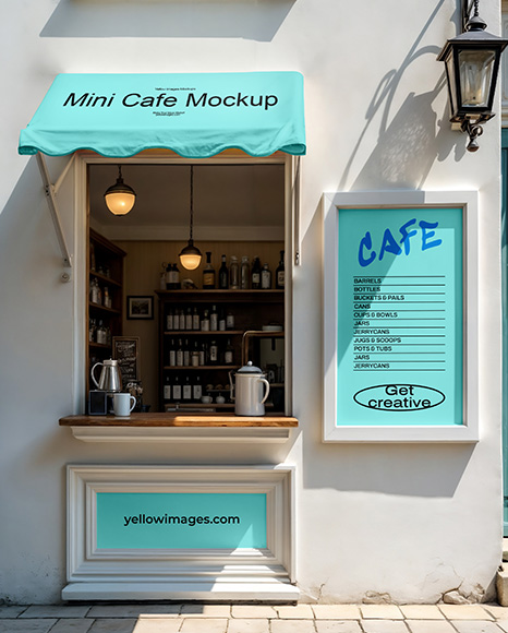 Mini Cafe Mockup