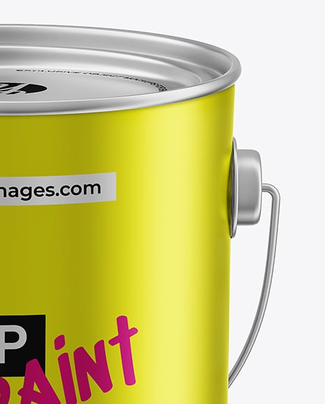 Matte Tin Can w/ Handle Mockup