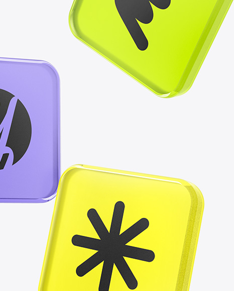 Frosted Glass Icons Mockup