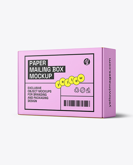 Paper Mailing Box Mockup