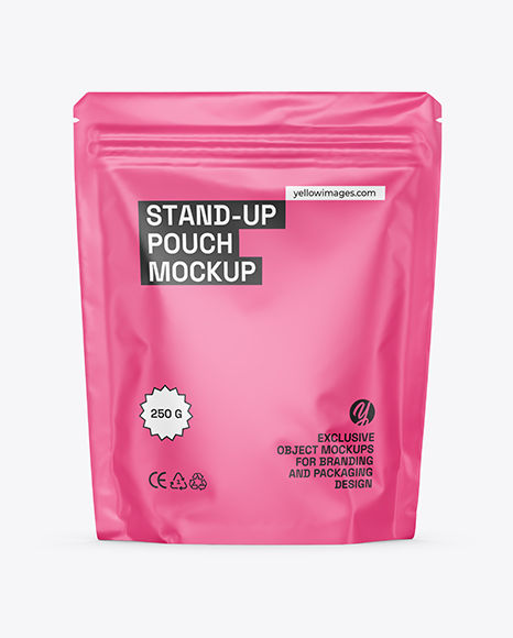 Matte Stand-up Pouch Mockup