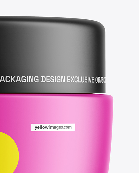 Matte Cosmetic Jar Mockup