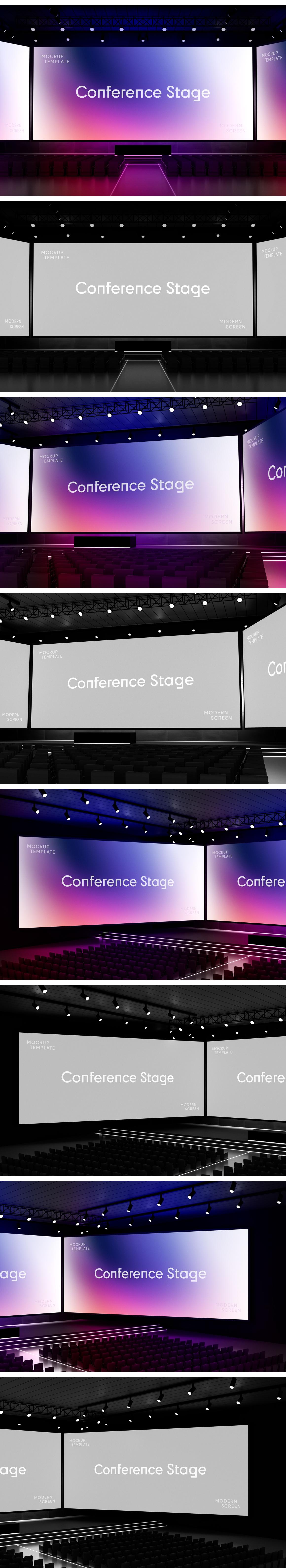 Conference Stage Screen Mockup