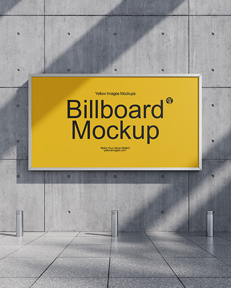 Billboard on the City Street Mockup - Billboard mockup
