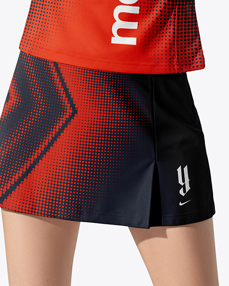 Asian Woman Wearing Table Tennis Uniform Mockup
