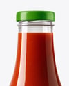 Clear Glass Tomato Ketchup Bottle Mockup