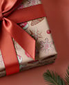Christmas Gift Box with Bow Mockup