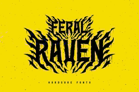 Feral Raven — Hardcore Font - Aggressive font