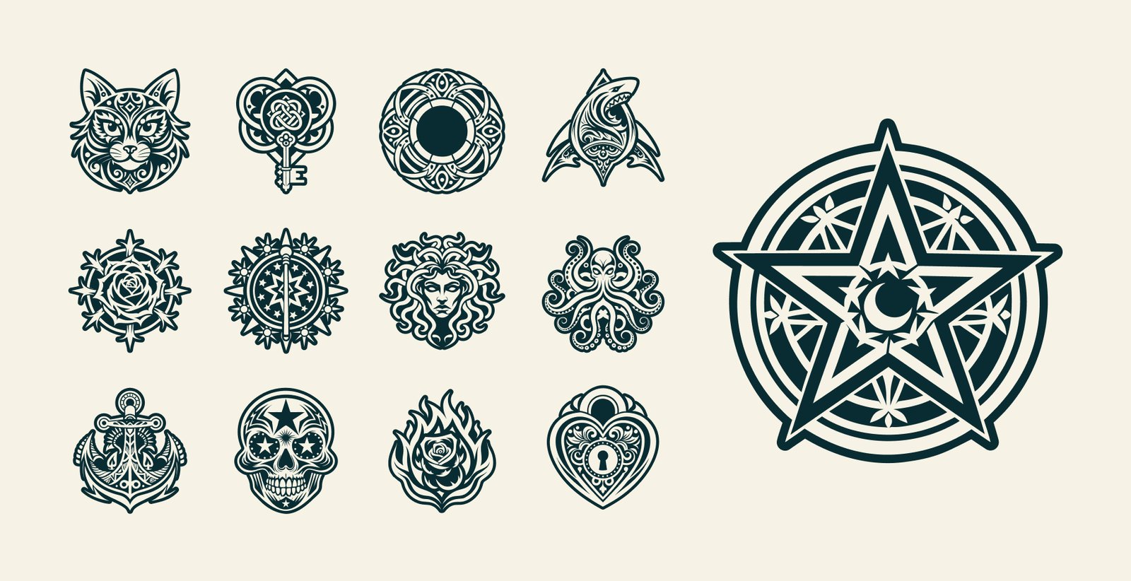 Old School Tattoo Symbols