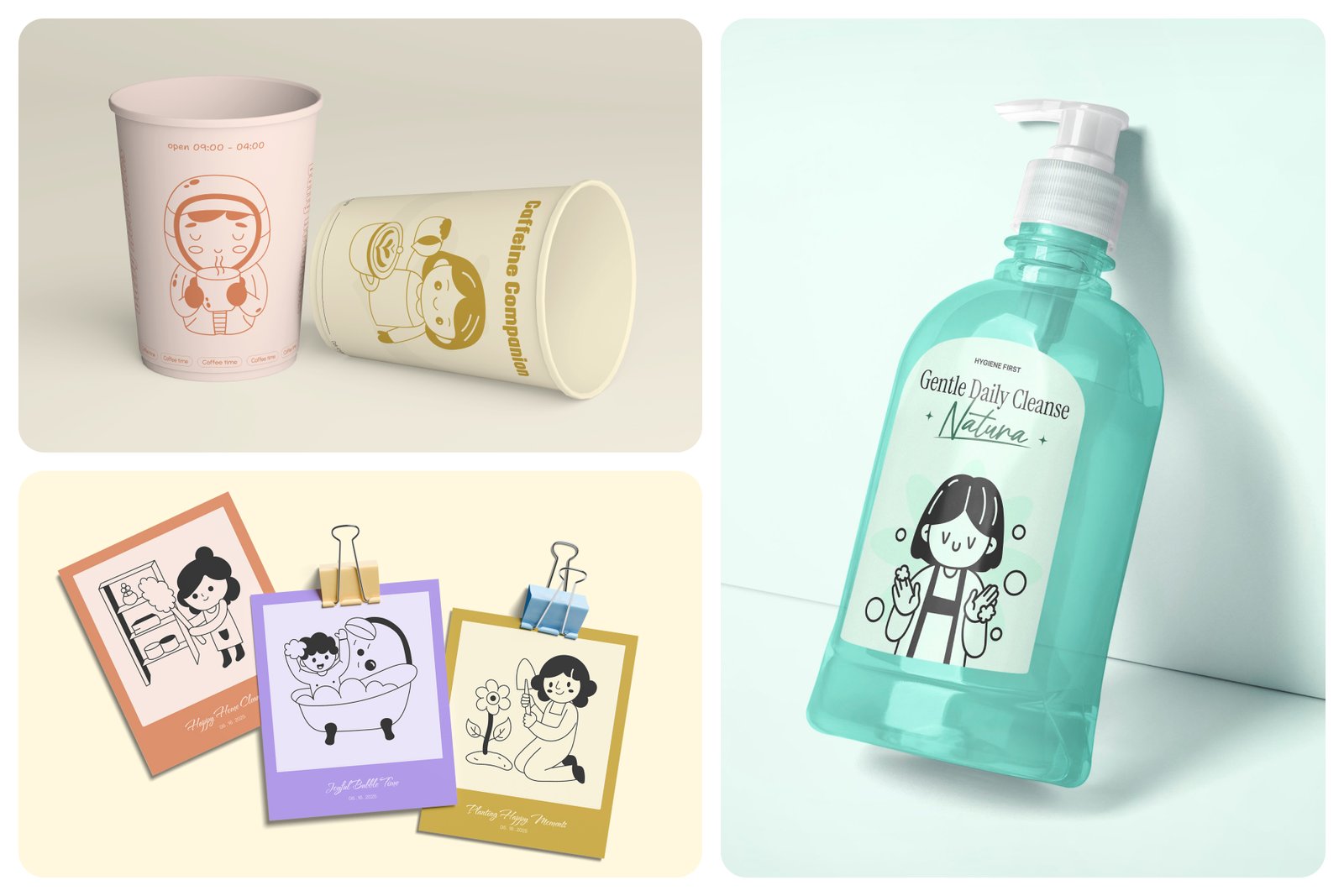 Daily Activities Doodle Illustration Set