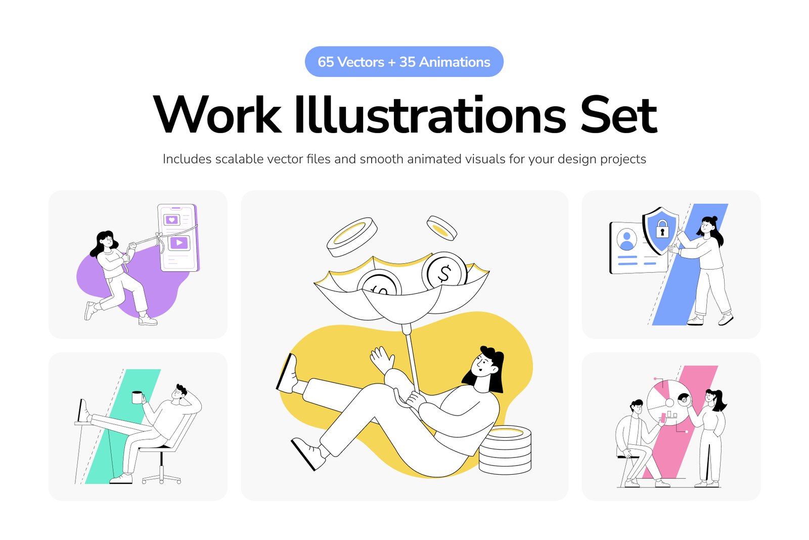 Work Illustrations Bundle
