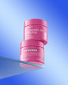 Two Matte Cosmetic Jars on the Glass Mockup