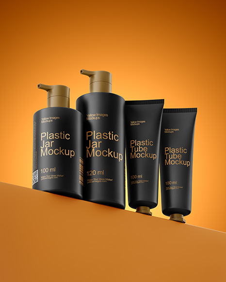 Bottles with Tubes Mockup