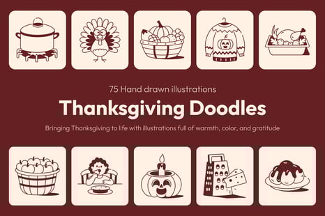 Thanksgiving Drawings Illustrations - Illustrations
