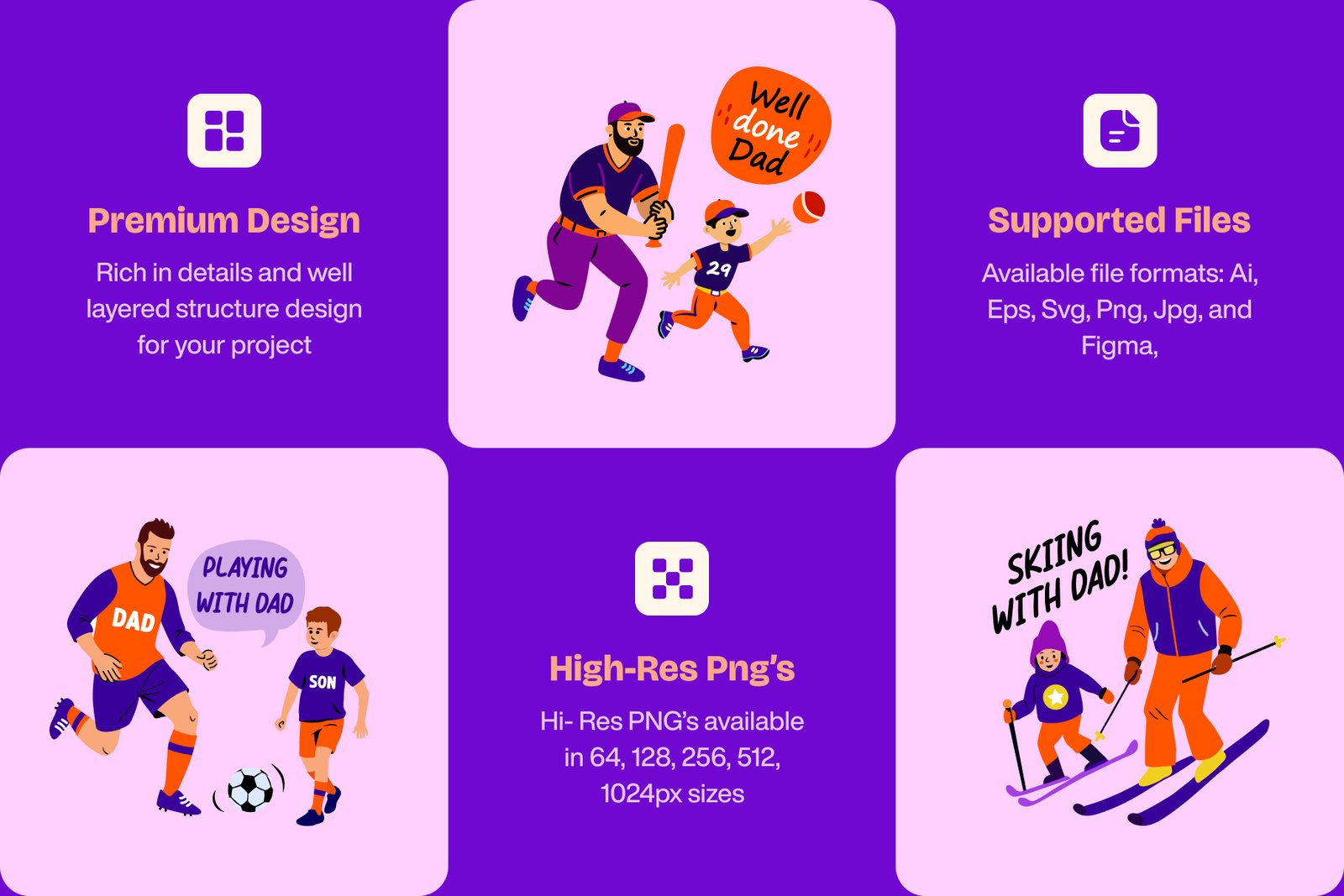Happy Fathers Day Stickers