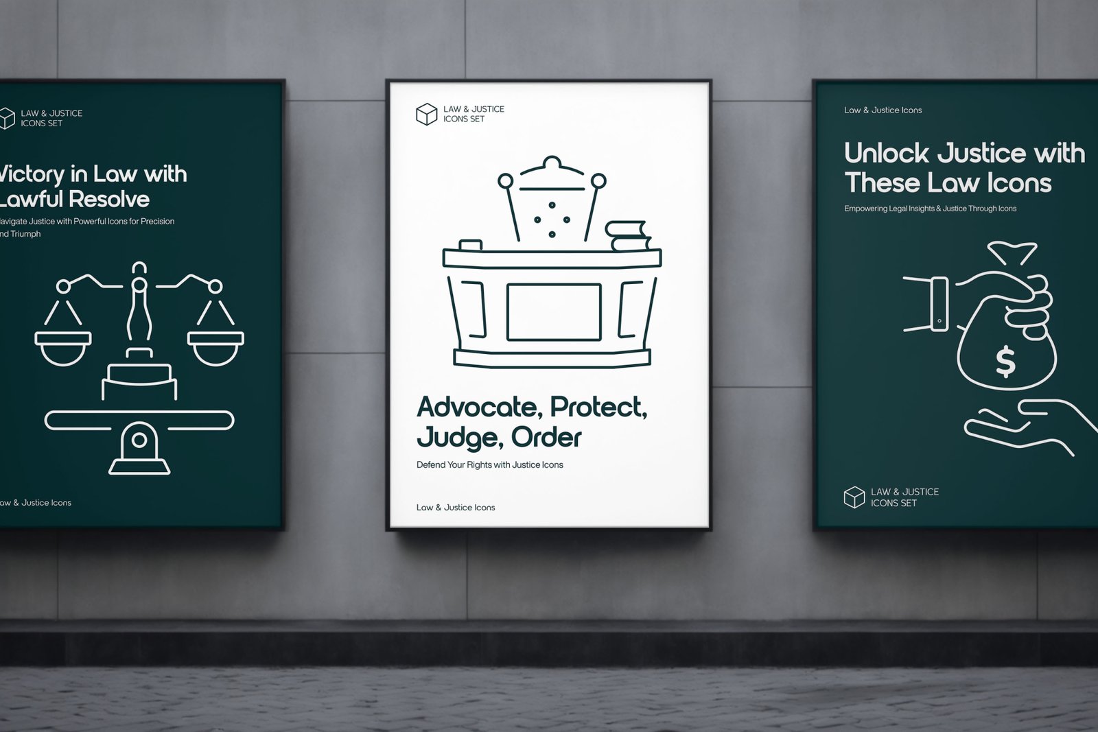 Law and Justice Icon Set