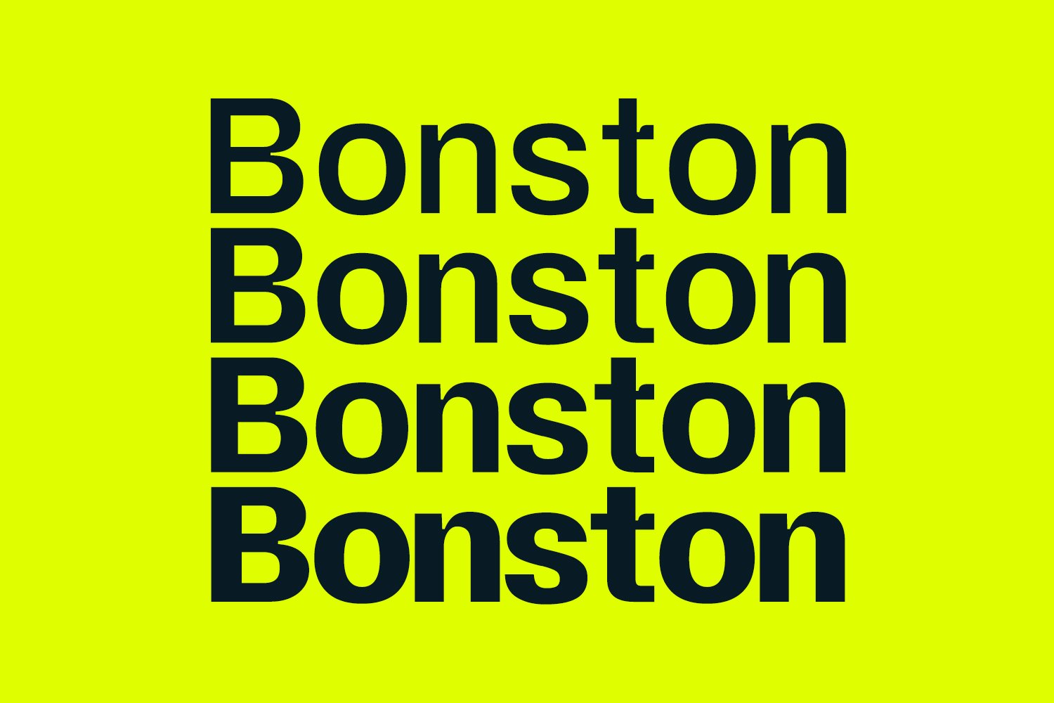 Bonston Display Typeface