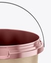 Metallized Plastic Bucket Mockup