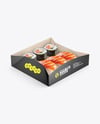 Paper Food Catering Tray with Sushi Mockup