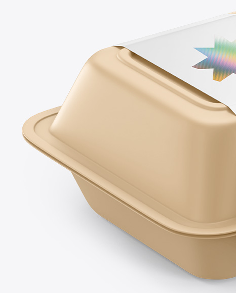 Lunch Box Mockup - Top Side View