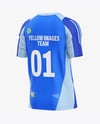 Training Short Sleeve Jersey Mockup - Back Half Side View