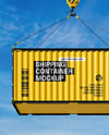 Shipping Container with Slings Mockup