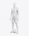 Training Short Sleeve Full Soccer Kit Mockup - Half Side View