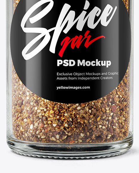 Spice Jar with Ground Pepper Mix Mockup