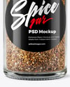 Spice Jar with Ground Pepper Mix Mockup