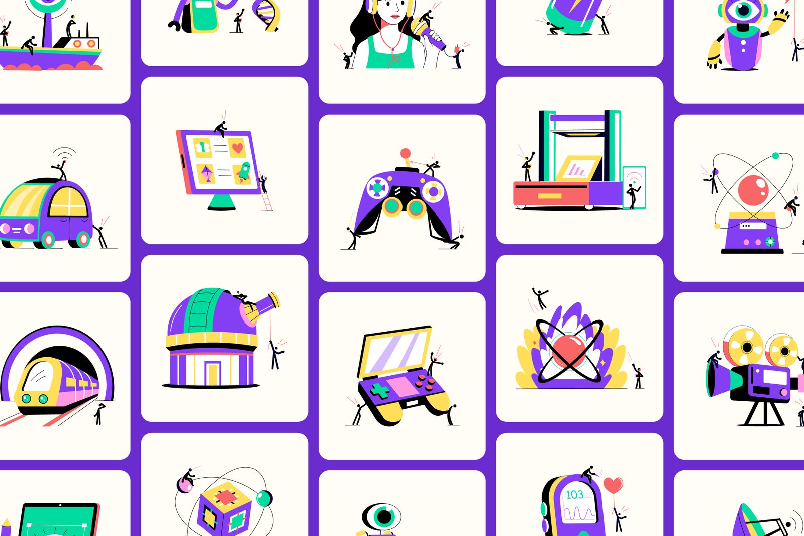 Technology and Innovation Illustrations Bundle